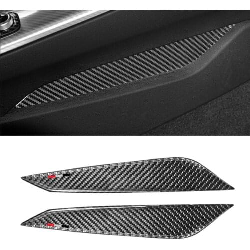 For Audi A4 B9 A4L 2017 2018 Carbon Fiber Car Interior Center Gear Shift Control Panel Stall Side Cover Trim
