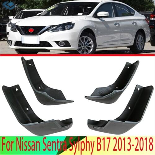 For Nissan Sentra Sylphy B17 2013-2018 Pulsar Sedan Splash Guards Mud Flap Mudguards Fender 2014 2015 2016 Set Car Mud Flaps