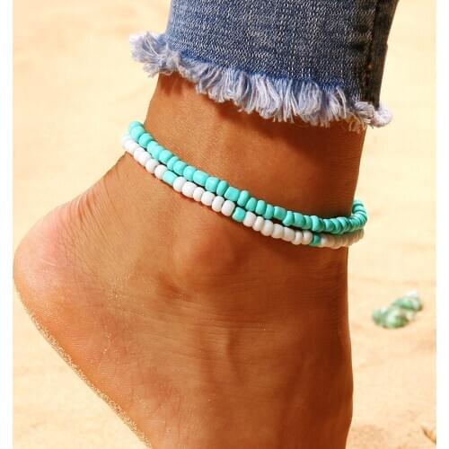 Double Bead Chains Anklet