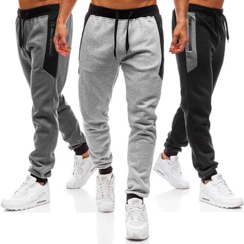 Joggers Sweatpants Men Casual Pants Solid Color Gyms Fitness Workout Sportswear Trousers Autumn Winter Male Crossfit Track Pants