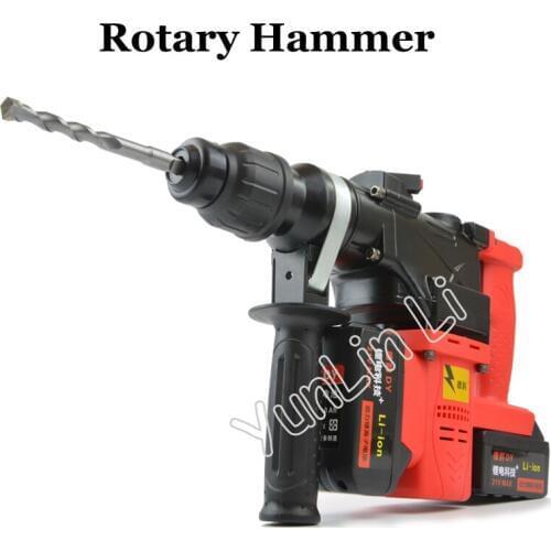 4500rpm Electric Drill Rotary Hammer 40V Cordless Lithium Battery Hammer Heavy Duty Cordless Impact Drill Power Tool