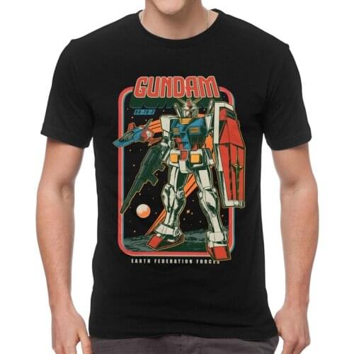 Rx 78 2 Gundam T Shirts Men Short Sleeve Cotton T-shirts Anime Mech Robot Manga Mecha Japan Harajuku Gunpla Tee Graphic Tshirt