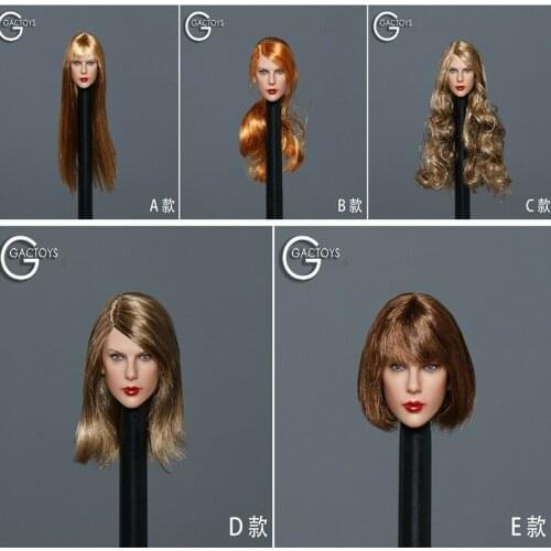 GACTOYS GC042 1/6 Singer Girl Head Sculpt Carved Fit 12'' Female Action Figure Body In Stock