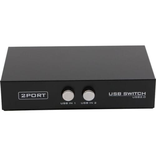2 Ports USB2.0 Sharing Device Switch Switcher Adapter Box For PC Scanner Printer