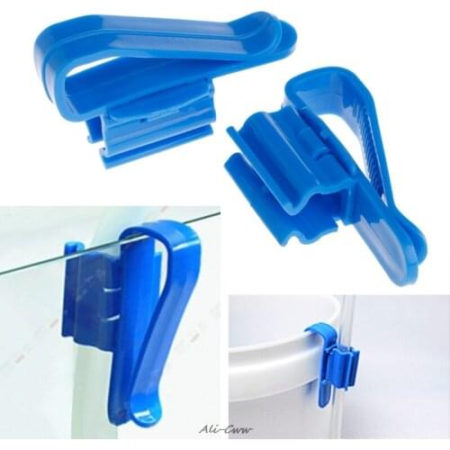 2Pcs Blue Aquarium Fish Tank Water Tube Hose Mount Holder For 8-16mm Pipe Filtration
