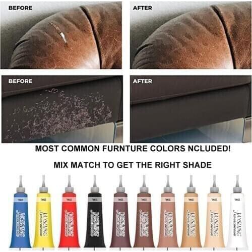 Leather Scratch Repair Paste PU Leather Repair Restores Car Seat Filler Cream Kit Restores Car Seat Sofa Scratch Rip Scuffs Tool