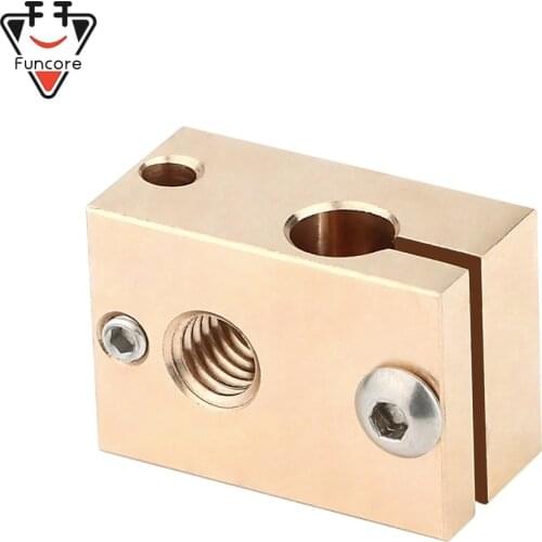 FUNCORE E3D V6 Brass Heatblock For E3D Hotend 3D Printer High Temperature Hardened Steel V6 Nozzles BMG TITAN MATRIX EXTRUDER