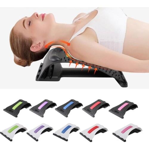 Massage Magic Back Stretcher Device Massager Fitness Lumbar Spine Support Relaxation Spine Pain Relief Therapy Health Care