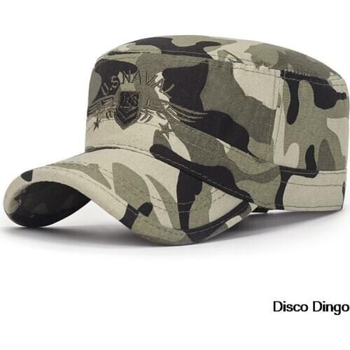 Men Camouflage Baseball Cap US Tactical Army Navy Flat Trucker Cap Bones Snapback Cap 2021