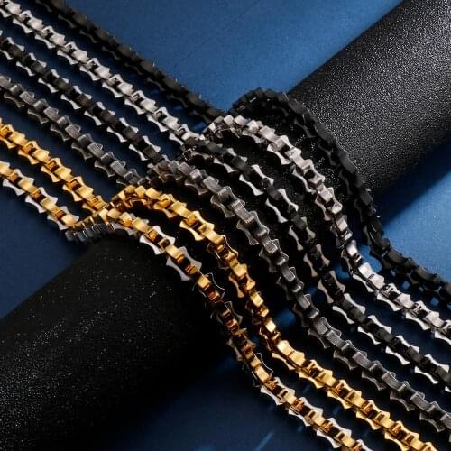 10MM Width Hiphop Never Fade 6 Classic Color Multiple Size Options Stainless Steel Biker Jewelry Male Mens Chain Bracelets 2020