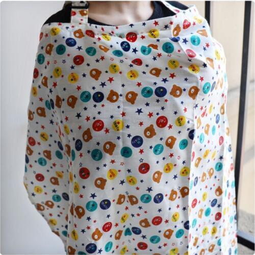 Nursing Covers Breastfeeding Cover Baby Infant Breathable Cotton Muslin nursing cloth L large size big Nursing Cover feeding