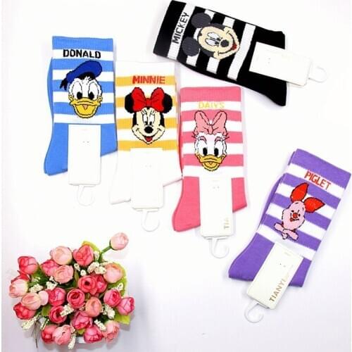 Disney childrens cartoon Minnie Mickey socks cartoon middle tube boys and girls sports socks student adult men and women socks