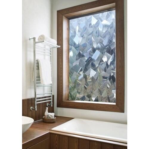 Geometry Pattern Window Film Static Cling Privacy Protection Sun-Blocking Heat Control Home Decoration For Window Door Cabinet