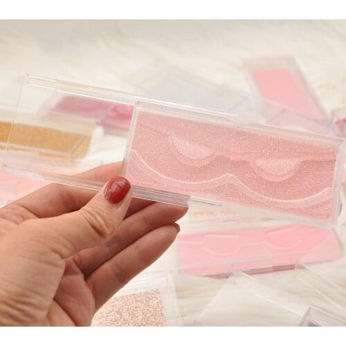 Wholesale Eyelash Packaging Box Case Lash Boxes Package Custom Logo Faux Cils Marble Plastic Sliding Clear Cases Bulk Vendors