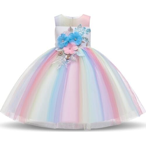 Baby Girls Dress Sequined Stars Party Dress New Year Princess Costume Wedding Birthday Teen Prom Gowns Kids Dresses For Girls