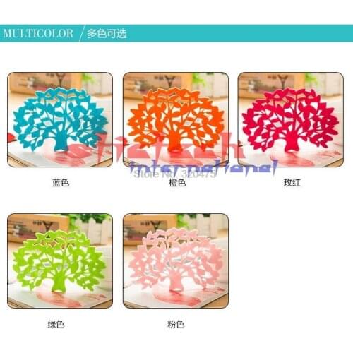 By dhl or ems 1000pcs Papel Rendado Placemats Table Mat The Tree Modelling Cup Mat insulation Pad Real