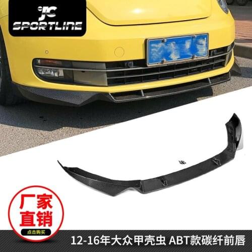 Fit For Abt Carbon Fiber Front Lip Shovel Vw Beetle Ordinary Refitted From Turbo Version in 2012-16