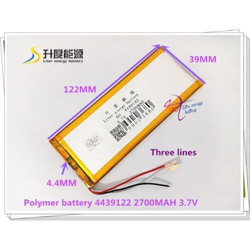 3.7V 2700mAH 4439122 polymer lithium ion battery for tablet pc