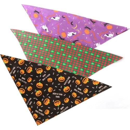 Pet dressing saliva towel Pet Neckerchief Scarf Waterproof Christmas Cat dog bandana Bibs Scarf Collar Pet saliva towel