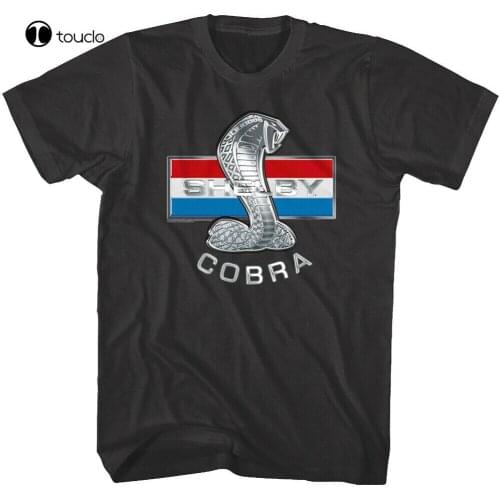 Shelby Cobra Chrome Snake Stripes MenS T Shirt American Muscle Car Hood Emblem Tee Shirt