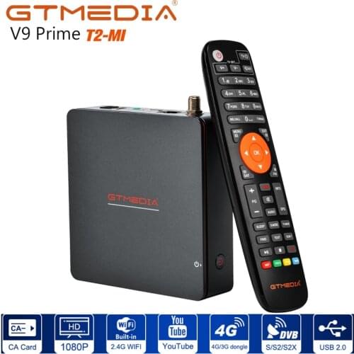 GTmedia V9 Prime Satellite TV Receiver H.265 AVS+,VCM/ACM/Multi-stream/T2MI Receptor Support DVB-S/S2/S2X Satellite Receiver
