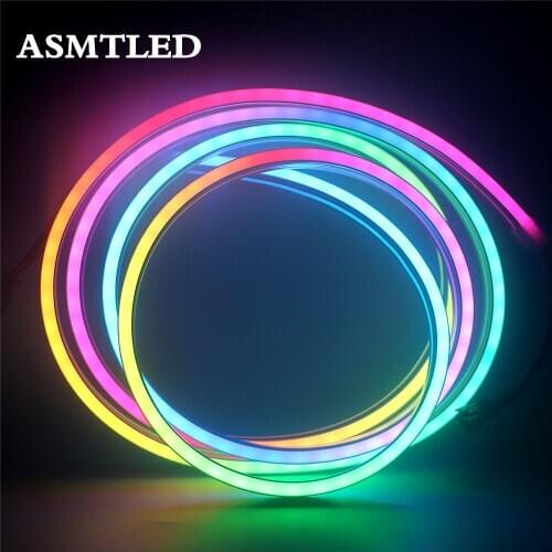 5V Led Strip Waterproof Ribbon Led Neon Light IP65 WS2812B Pixel Silica Gel Led Tape Light 3838IC 96Led/m Stage modeling light