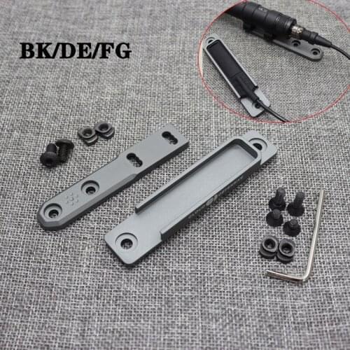 Tactical M-LOK CNC Pocket Panel For Softair Pistol M300 M600 Flashlight Mount Pressure Pad Weapon Light Switch Slot