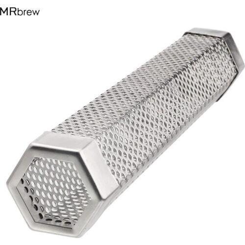 Pellet Smoker Tube, 12'' Hexagon Perforated 304 Stainless Steel Smoke Generator with 5+ Hours of Billowing Smoke for Any Grill