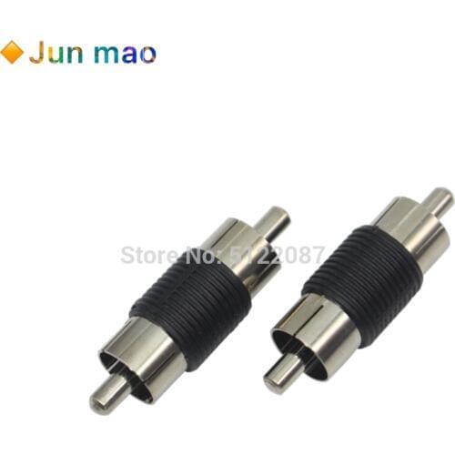 2pcs RCA Male to Male AV Audio Video Plug Jack Extension Cable Connectors RCA Male to Connectors Couplers Adapters Household