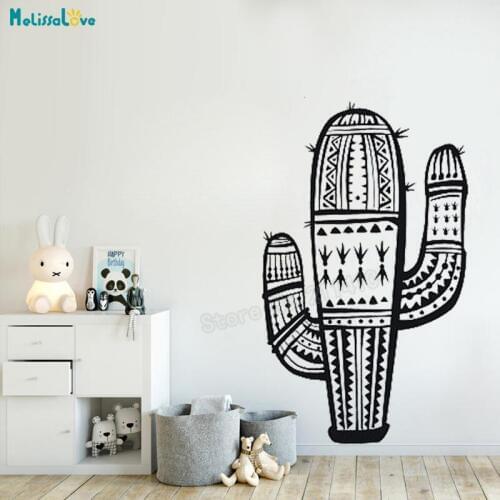 Vinyl Plant Wall Sticker Cactus Self-adhesive Murals Home Decoration For Living Room Bedroom Nursery New Decals YT510