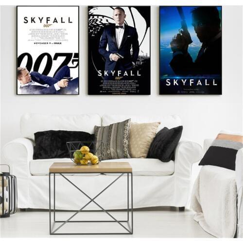 Vintage Poster Movie Skyfall 007 James Bond Canvas Art Poster Print Wall Art Picture for Living Room Home Decor quadros