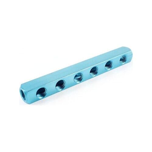 1/2" PT Thread 9 Ports 6 Ways Quick Connector Air Hose Manifold Block