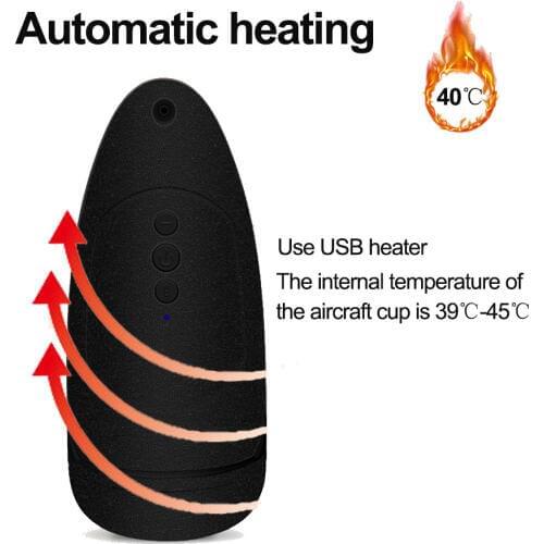 10 Speeds Vibration Male Masturbator Simulated Vagina Heating Pussy Masturbation Cup Sex Machine Intimate Adult Sex Toys For Men