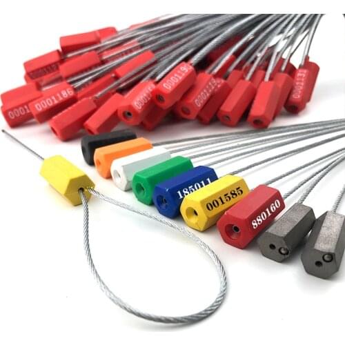 100PCS Anti-Theft Wire Seals Length 30cm Container Metal Wire Cable Ties Steel Plastic Self-Locking Metal Ties