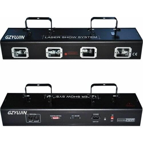2PCS/LOT 4 Lens RGBY DMX 9 CH Laser Projector Lights Party DJ KTV Club Stage Lighting