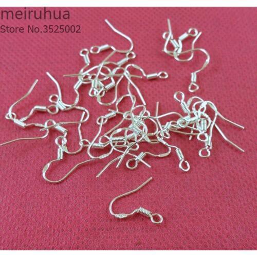 20pcs/bag wholesale jewelry findings 925 silver ear wire findings 15mm 142222