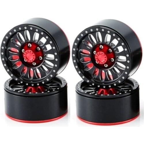 4PCS Metal 1.9 Beadlock Wheel Hub Rim for 1/10 RC Crawler Axial SCX10 90046 AXI03007 Traxxas TRX4 RedCat MST D90