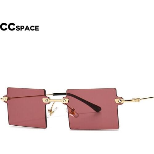 46552 Frameless Steam Punk Square Sunglasses Men Women Fashion Shades UV400 Vintage Glasses