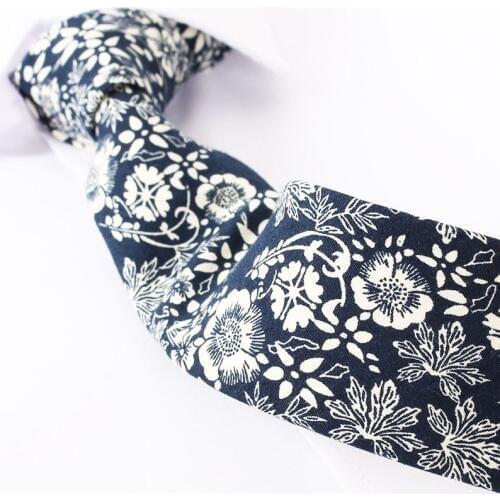 6 cm Fashion Small Floral Cotton Ties For Men Brand Wedding Suit Gravatas Corbatas Slim Vestidos Neck Tie Cravat Necktie