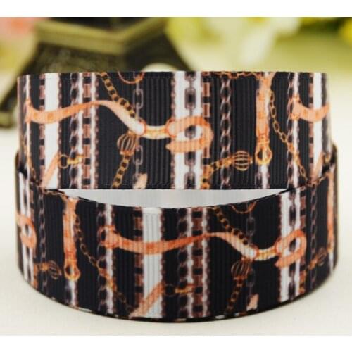 22mm 25mm 38mm 75mm Bead Chain Cartoon printed Grosgrain Ribbon party decoration 10 Yards X-02935