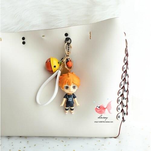 Action Anime Haikyuu!! Cartoon Keychain Toys For Children Hinata Shoya Kageyama Tobio Tsukishima Keyring Pendant Bag Decor Gifts