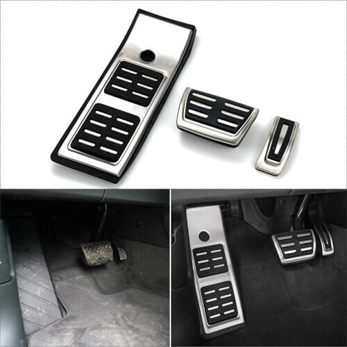 Car Styling Gas Brake Pedal Cover Treadle Footrest Non-Slip Accelerator Overlay Accessories For Audi Q5 Q5L SQ5 FY 2017-2020 LHD