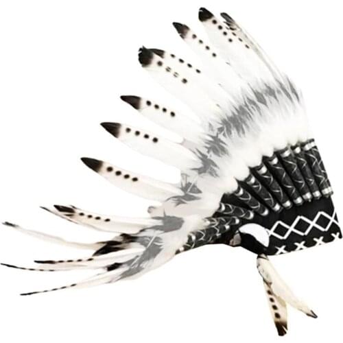 Home decorative Child Baby toys Indian Style Feather Headband Headdress Party Decoration DIY Photo Prop Live women Mens hat