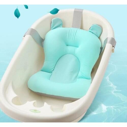Baby Infant Bath Tub Pillow Pad Lounger Air Cushion Newborn Shower Net Bathtub