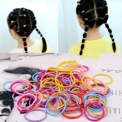 50PCS/Lot Children Ponytail Rubber Bands Hair Rope Baby Girls Elastic Hair Band Hair Ring Ponytail Holder Kids Hair Accessories