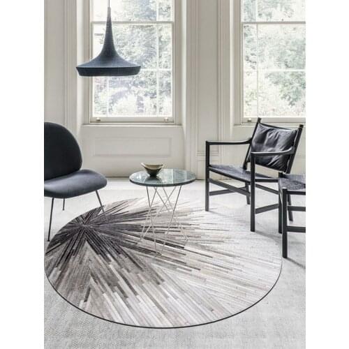 American Style Luxury Natural Grey Cowhide Patchwork Rug , Big Size Milch Cow Skin Fur Chequer Carpet for Living Room
