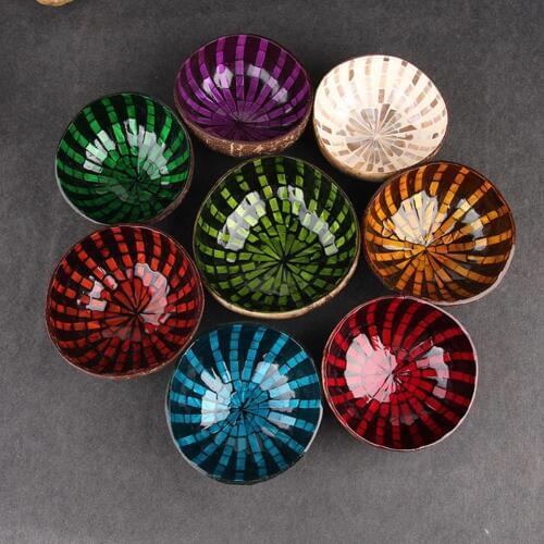 Creative Coconut Shell Bowl Coconut Bowl Candy Ice Cream Bowls Food Container Coconut Bowls Handmade Storage Bowl Home Decor