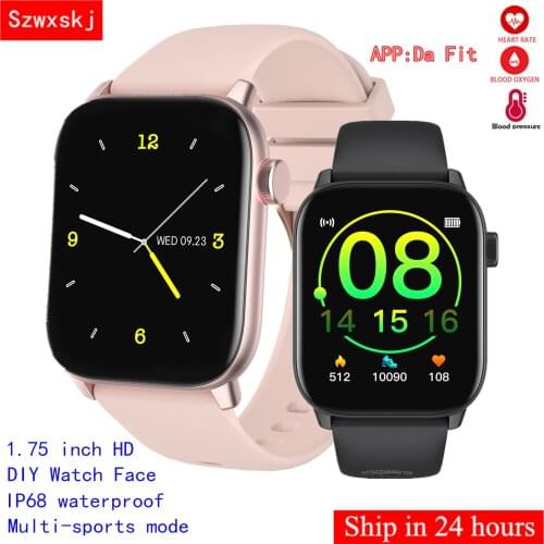 KW76 Smart Watch Men Women Bracelet 1.75 Inch Full Touch IP68 Waterproof Smartwatch For Android IOS Heart Rate Fitness Tracker