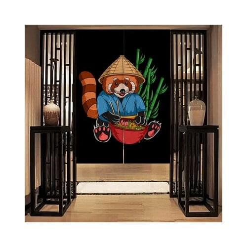 Japanese style Linen Fabric curtain kitchen restaurant window wall hotel pub Noren Screen props