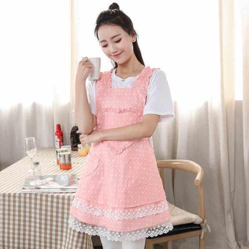 Apron cute home kitchen cooking baking antifouling work wear accessories coffee shop overall aprons